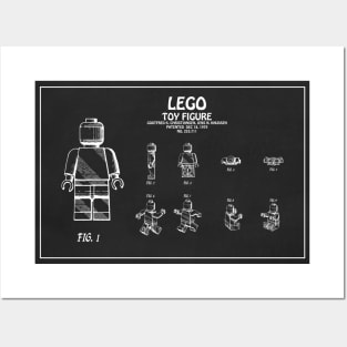 Lego Toy Figurine Patent Drawing - P Posters and Art